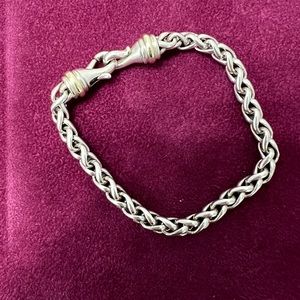 David Yurman 6mm wide Wheat Chain Bracelet 7.5"